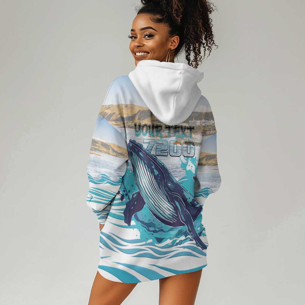 Personalized South Africa Whale Hermanus Fest Hoodie Dress - African Pride