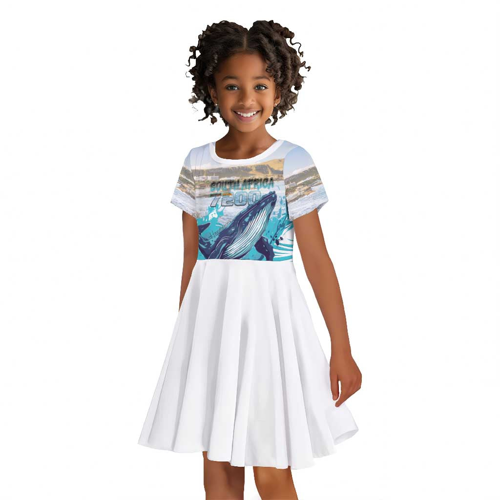 Personalized South Africa Whale Hermanus Fest Kid Short Sleeve Dress - African Pride