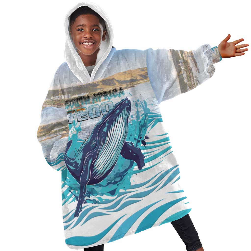 Personalized South Africa Whale Hermanus Fest Kid Wearable Blanket Hoodie - African Pride