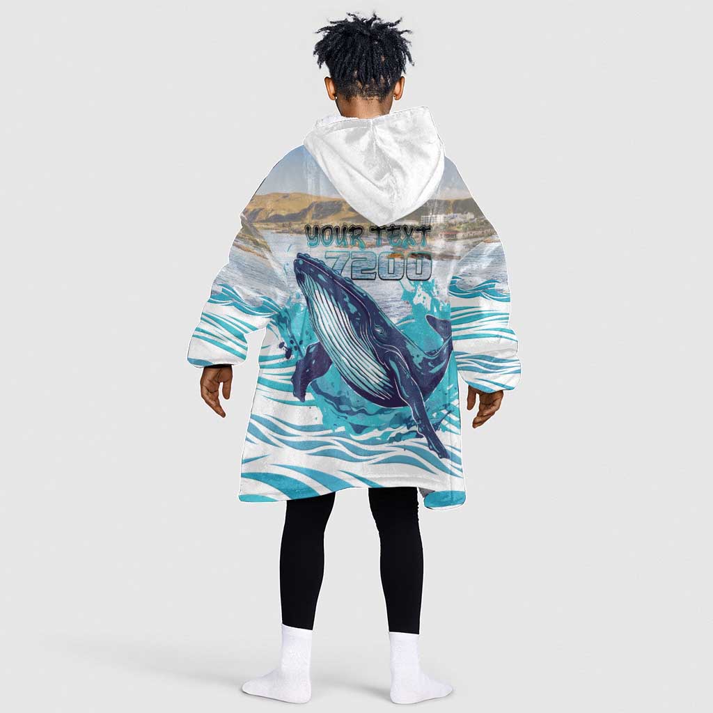 Personalized South Africa Whale Hermanus Fest Kid Wearable Blanket Hoodie - African Pride