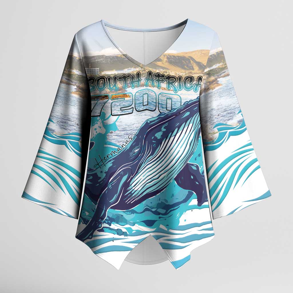 Personalized South Africa Whale Kimono Sleeve Blouse Hermanus Fest