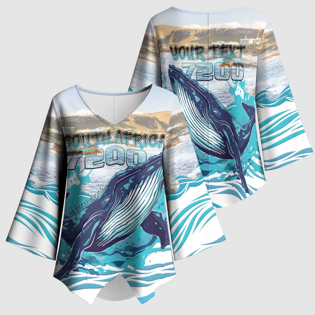 Personalized South Africa Whale Kimono Sleeve Blouse Hermanus Fest