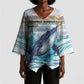 Personalized South Africa Whale Kimono Sleeve Blouse Hermanus Fest