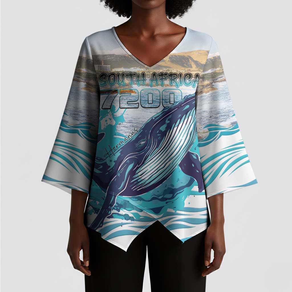 Personalized South Africa Whale Kimono Sleeve Blouse Hermanus Fest