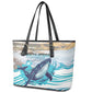 South Africa Whale Hermanus Fest Leather Tote Bag - African Pride
