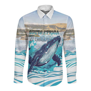 Personalized South Africa Whale Hermanus Fest Long Sleeve Button Shirt - African Pride