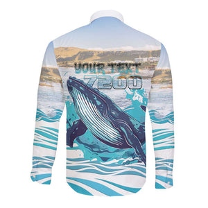 Personalized South Africa Whale Hermanus Fest Long Sleeve Button Shirt - African Pride