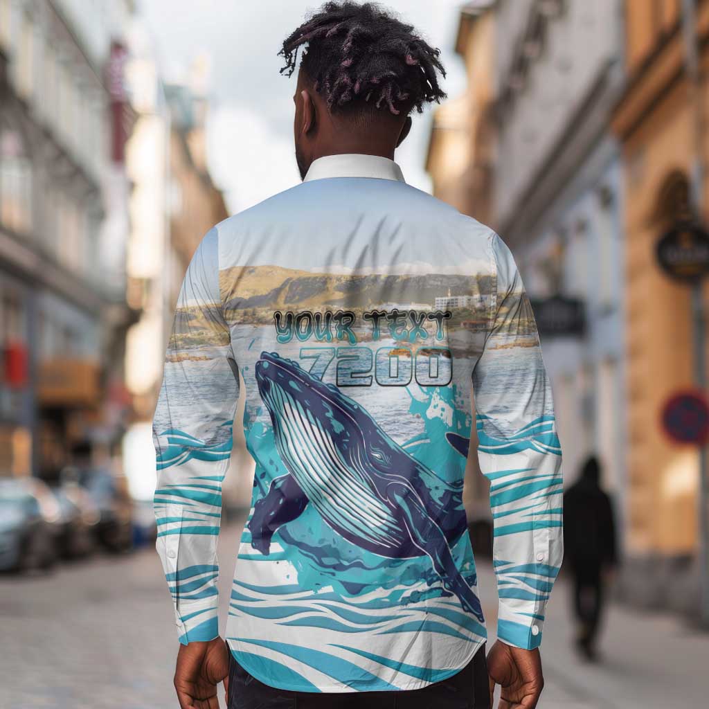 Personalized South Africa Whale Hermanus Fest Long Sleeve Button Shirt - African Pride