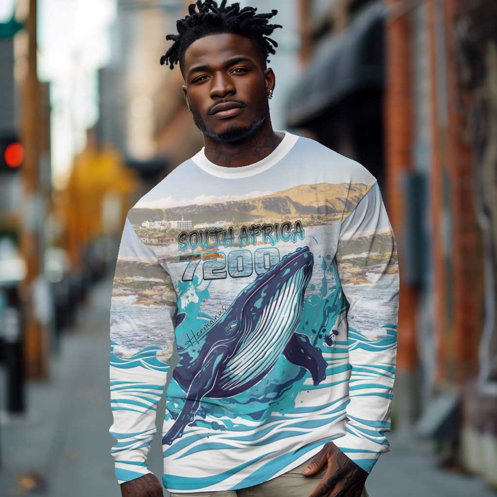 Personalized South Africa Whale Hermanus Fest Long Sleeve Shirt - African Pride