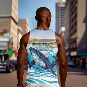 Personalized South Africa Whale Hermanus Fest Men Tank Top - African Pride