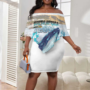 Personalized South Africa Whale Hermanus Fest Off Shoulder Short Dress - African Pride