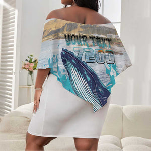 Personalized South Africa Whale Hermanus Fest Off Shoulder Short Dress - African Pride