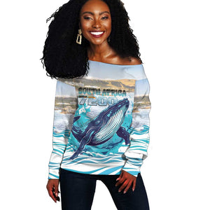 Personalized South Africa Whale Hermanus Fest Off Shoulder Sweater - African Pride