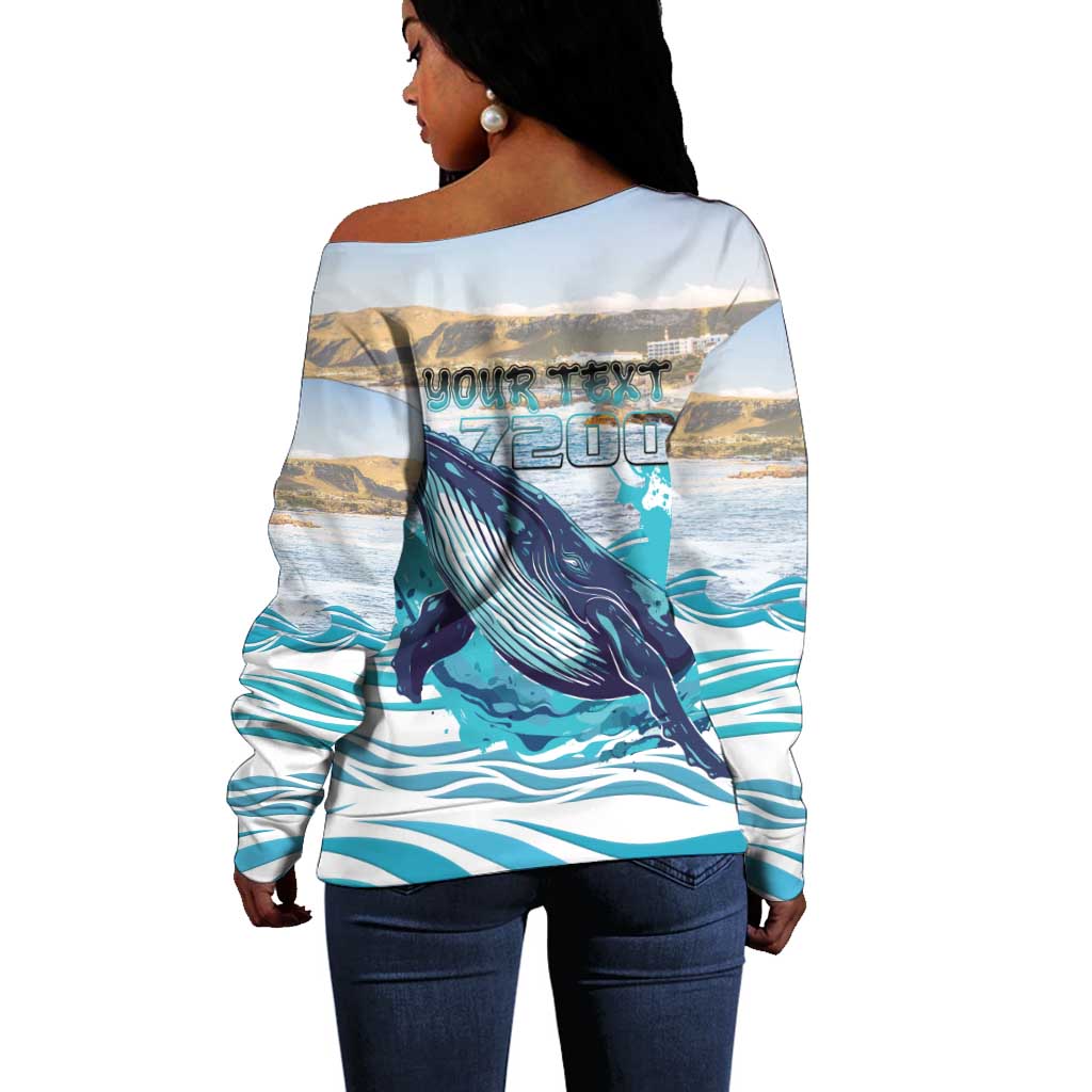 Personalized South Africa Whale Hermanus Fest Off Shoulder Sweater - African Pride