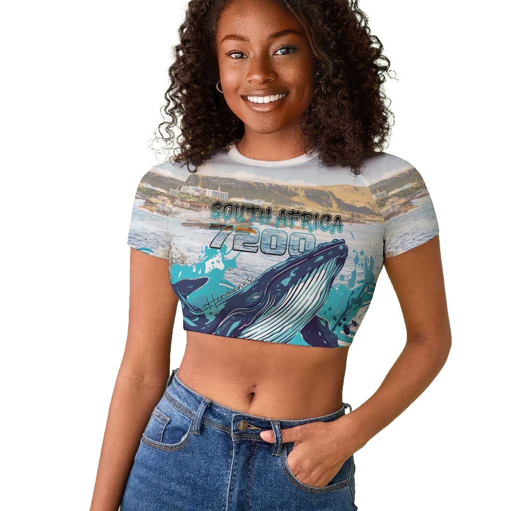 Personalized South Africa Whale Hermanus Fest Raglan Cropped T shirt - African Pride