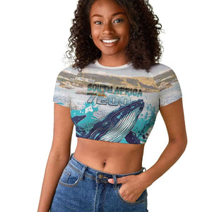Personalized South Africa Whale Hermanus Fest Raglan Cropped T shirt - African Pride