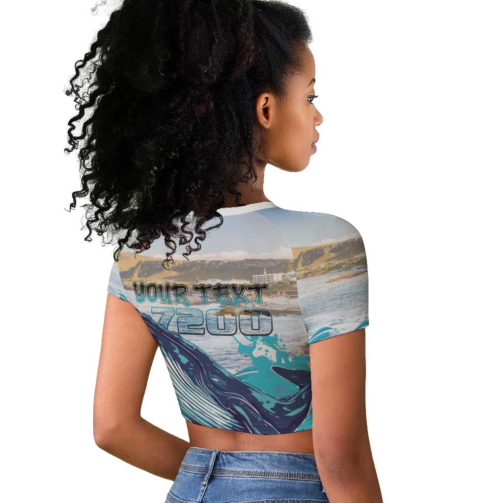 Personalized South Africa Whale Hermanus Fest Raglan Cropped T shirt - African Pride