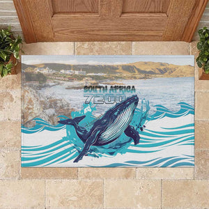 South Africa Whale Hermanus Fest Rubber Doormat - African Pride
