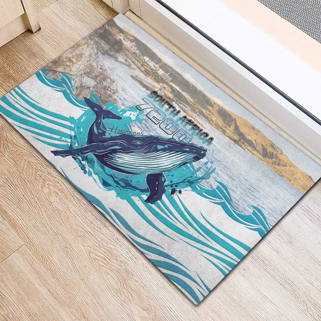 South Africa Whale Hermanus Fest Rubber Doormat - African Pride
