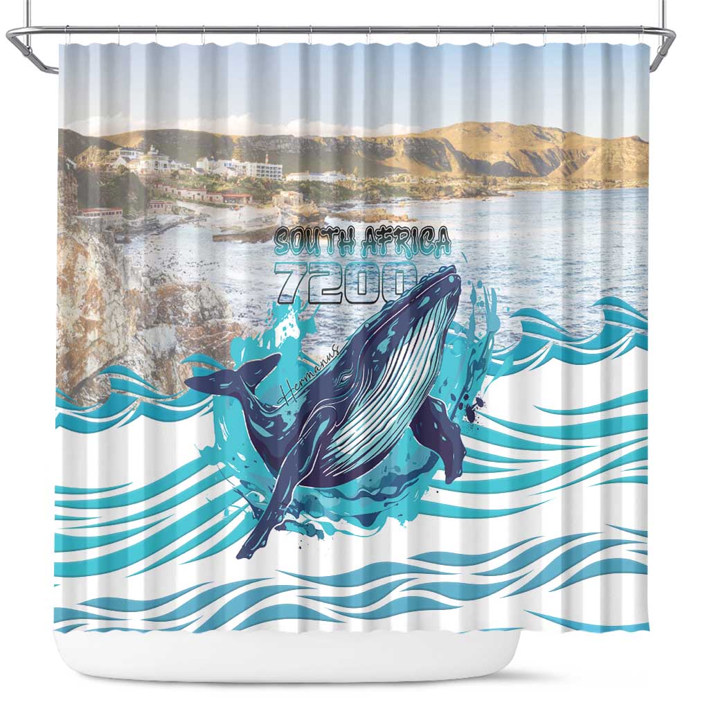 South Africa Whale Hermanus Fest Shower Curtain - African Pride
