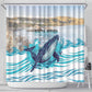South Africa Whale Hermanus Fest Shower Curtain - African Pride