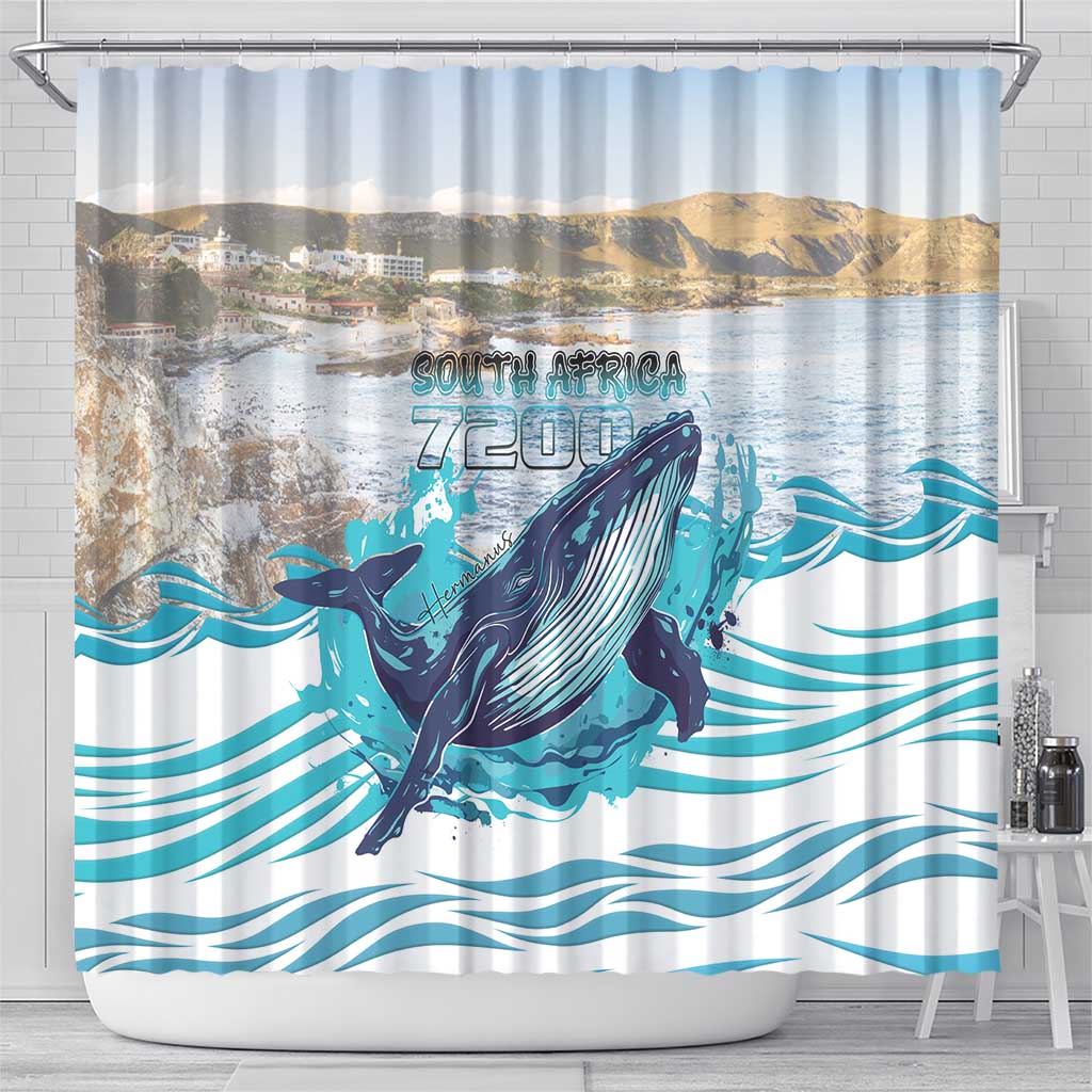 South Africa Whale Hermanus Fest Shower Curtain - African Pride
