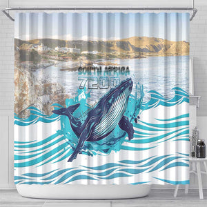 South Africa Whale Hermanus Fest Shower Curtain - African Pride