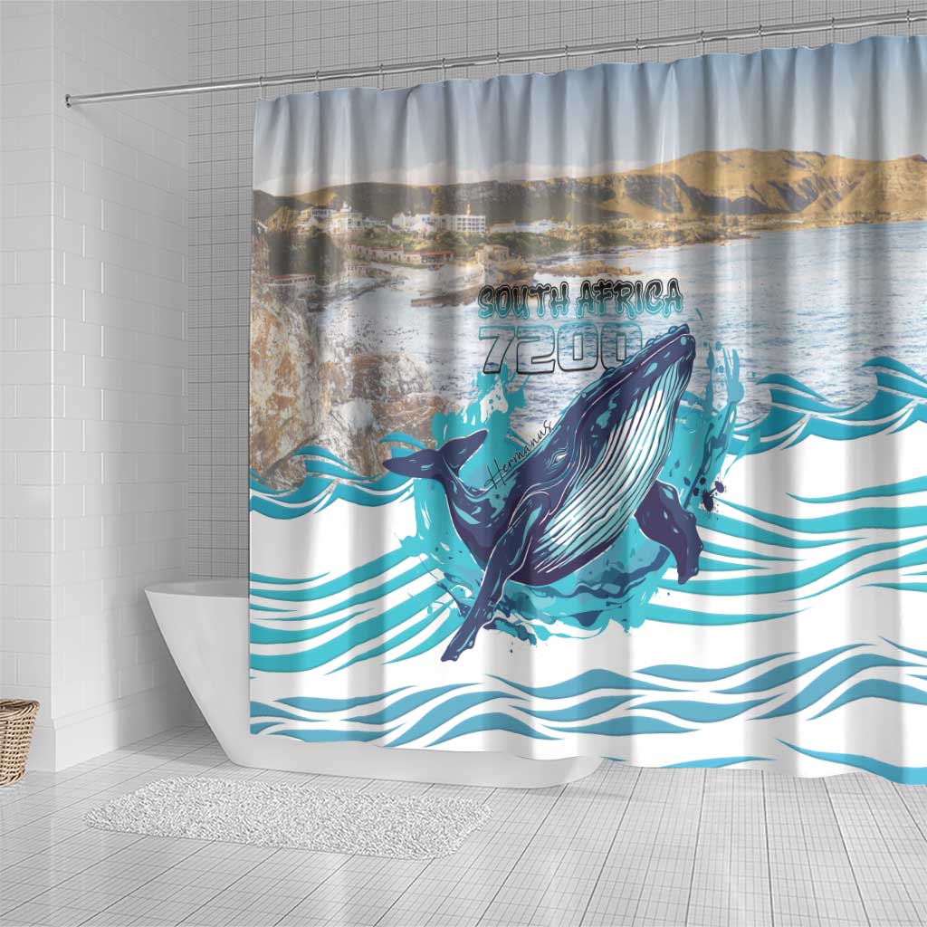 South Africa Whale Hermanus Fest Shower Curtain - African Pride