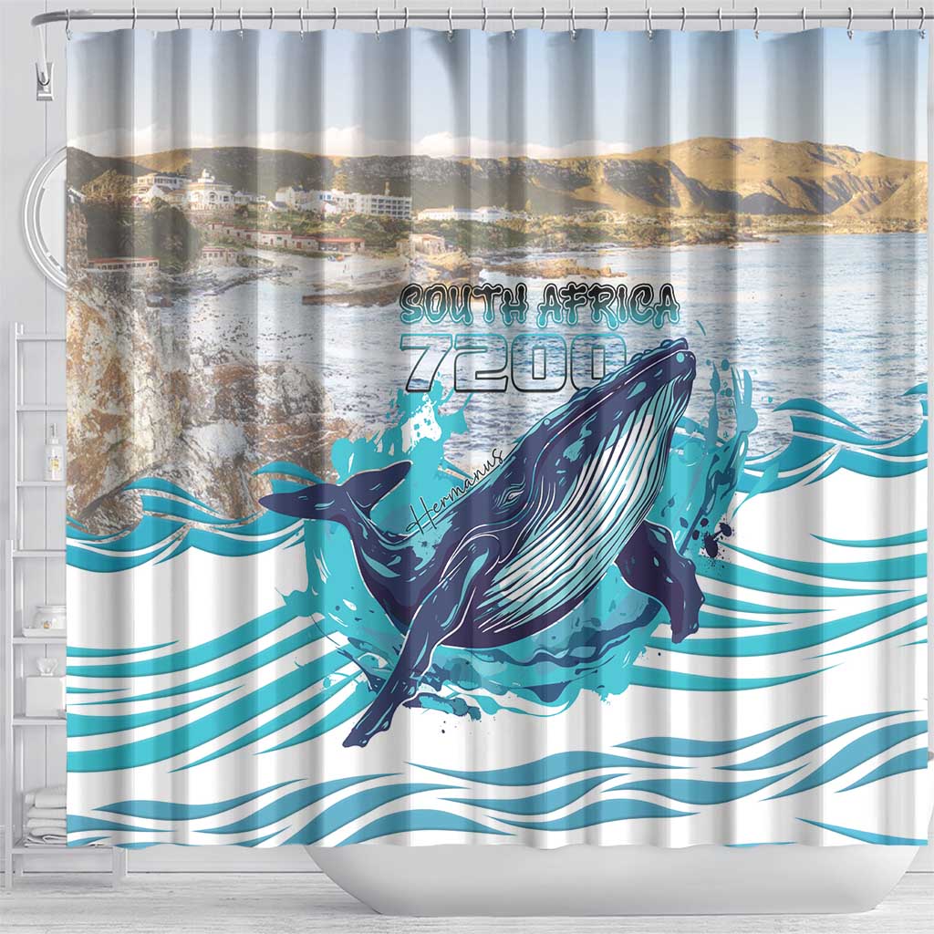 South Africa Whale Hermanus Fest Shower Curtain - African Pride
