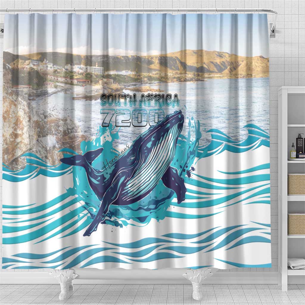 South Africa Whale Hermanus Fest Shower Curtain - African Pride