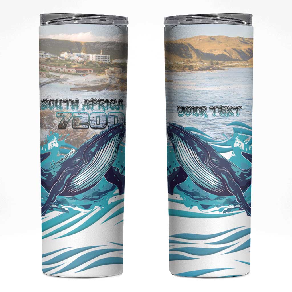 Personalized South Africa Whale Hermanus Fest Skinny Tumbler - African Pride