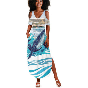 Personalized South Africa Whale Hermanus Fest Summer Maxi Dress - African Pride