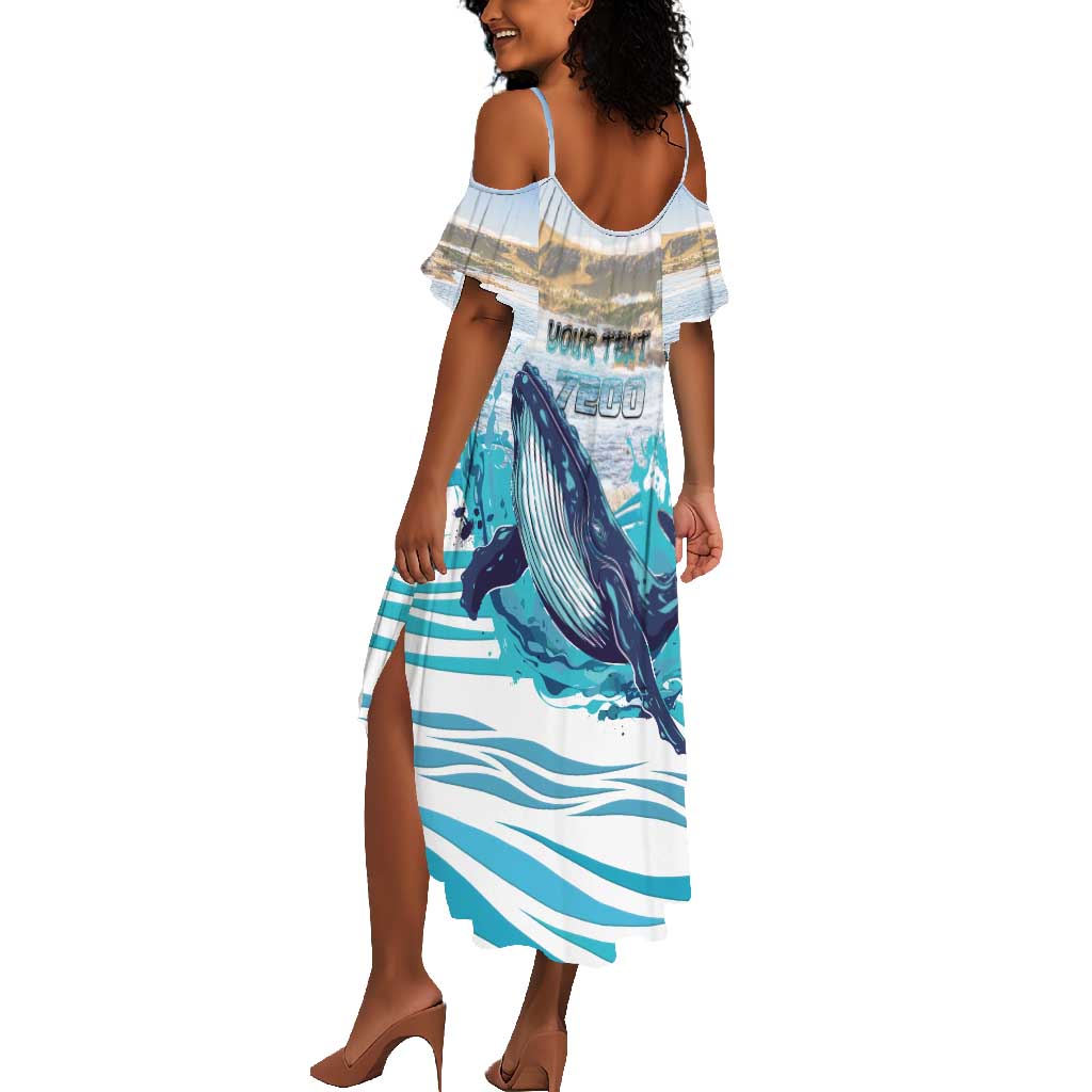 Personalized South Africa Whale Hermanus Fest Summer Maxi Dress - African Pride