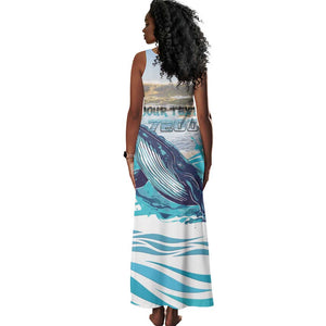 Personalized South Africa Whale Hermanus Fest Tank Maxi Dress - African Pride
