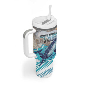 Personalized South Africa Whale Hermanus Fest Tumbler With Handle - African Pride