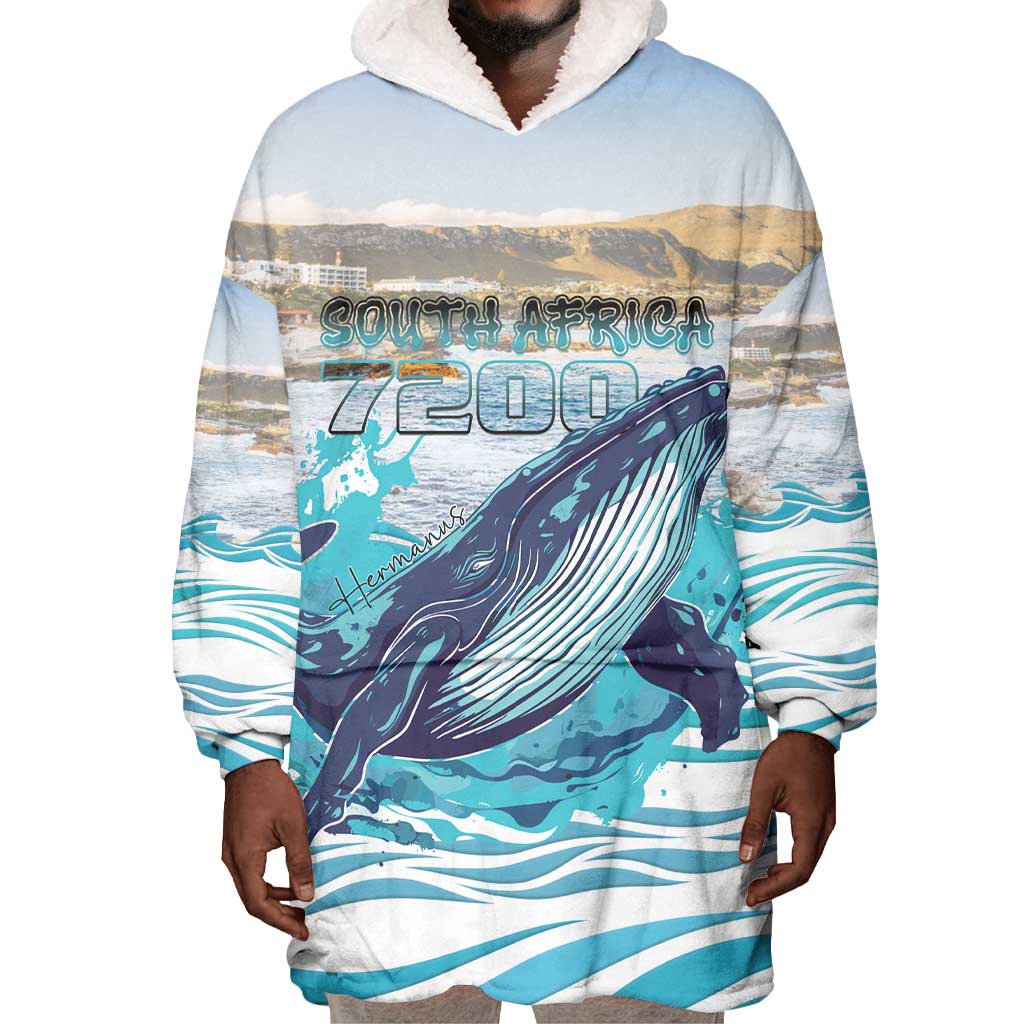 Personalized South Africa Whale Hermanus Fest Wearable Blanket Hoodie - African Pride