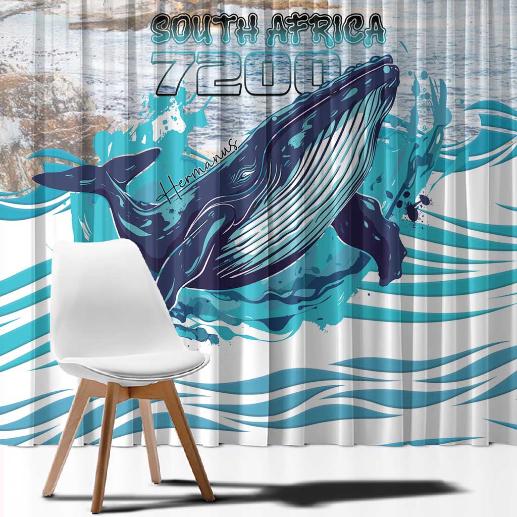 South Africa Whale Hermanus Fest Window Curtain - African Pride