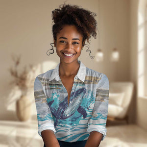 Personalized South Africa Whale Hermanus Fest Women Casual Shirt - African Pride