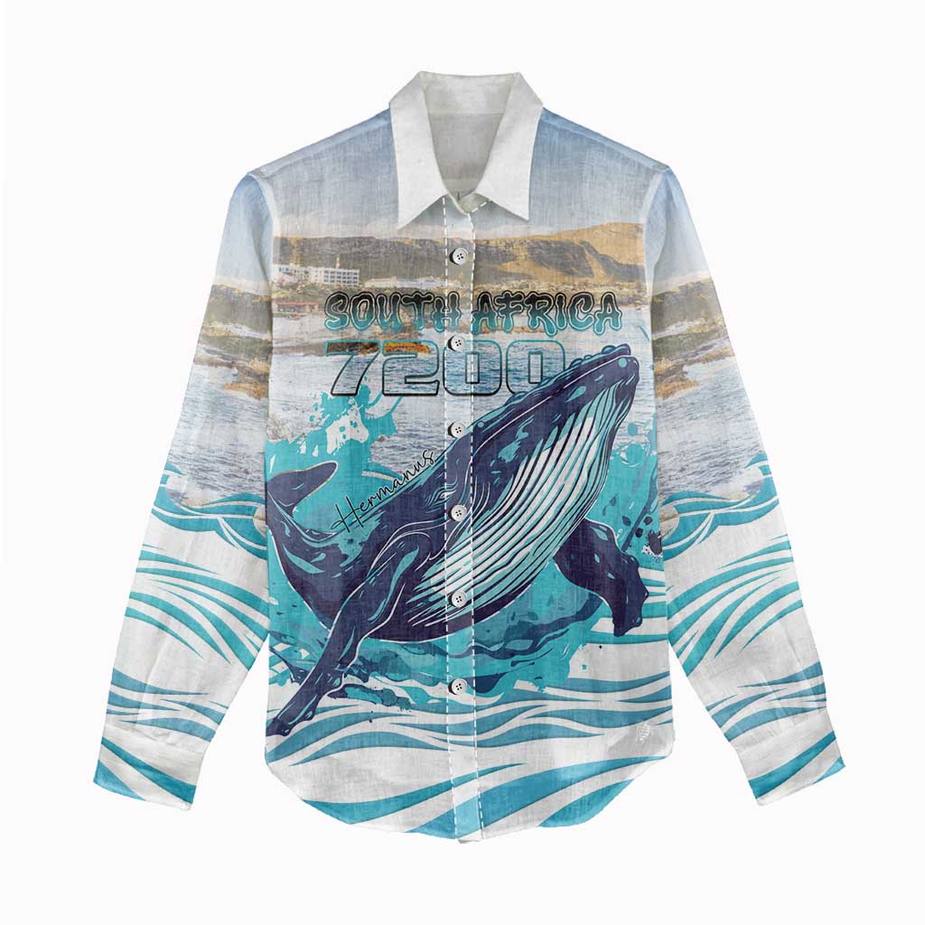Personalized South Africa Whale Hermanus Fest Women Casual Shirt - African Pride