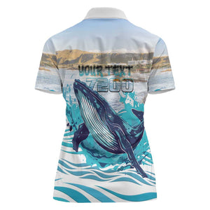 Personalized South Africa Whale Hermanus Fest Women Polo Shirt - African Pride