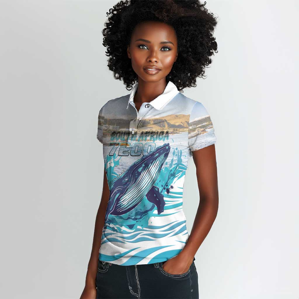 Personalized South Africa Whale Hermanus Fest Women Polo Shirt - African Pride
