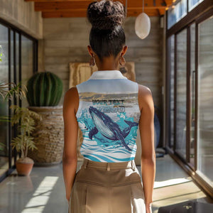 Personalized South Africa Whale Hermanus Fest Women Sleeveless Polo Shirt - African Pride