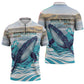 Personalized South Africa Whale Zipper Polo Shirt Hermanus Fest