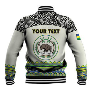 Personalized Sudan Baseball Jacket Coat Of Arms 1956-1970 With African Pattern - African Pride