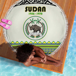 Sudan Beach Blanket Coat Of Arms 1956-1970 With African Pattern - African Pride