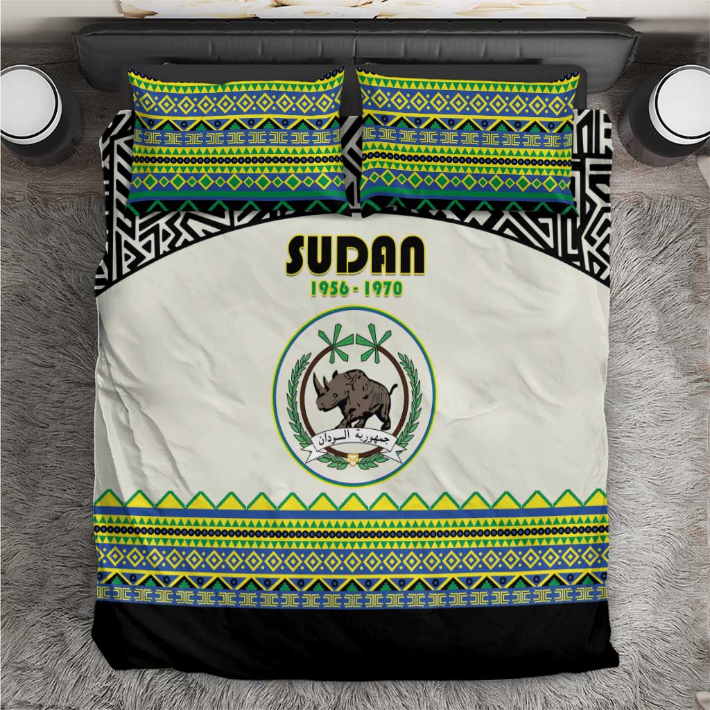 Sudan Bedding Set Coat Of Arms 1956-1970 With African Pattern - African Pride