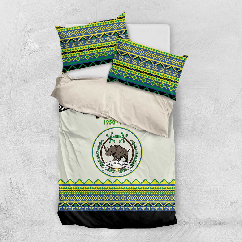 Sudan Bedding Set Coat Of Arms 1956-1970 With African Pattern - African Pride
