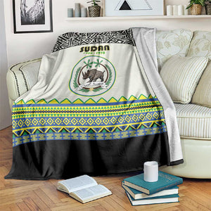 Sudan Blanket Coat Of Arms 1956-1970 With African Pattern - African Pride