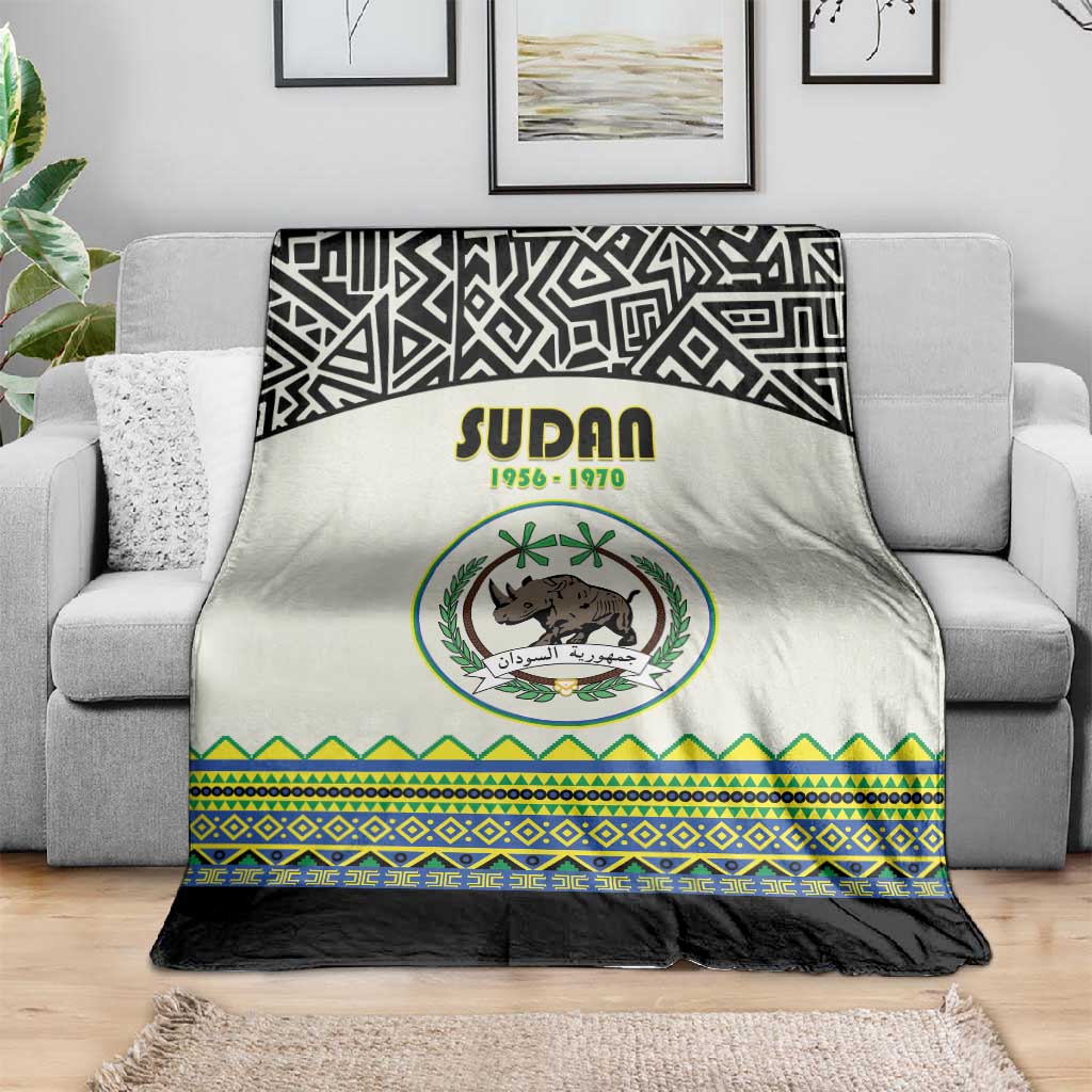 Sudan Blanket Coat Of Arms 1956-1970 With African Pattern - African Pride