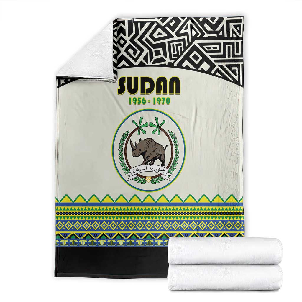 Sudan Blanket Coat Of Arms 1956-1970 With African Pattern - African Pride